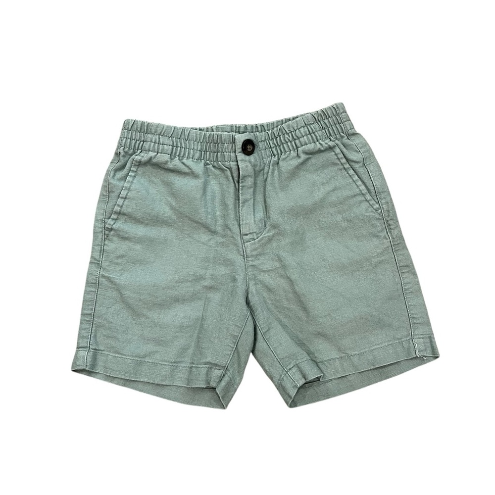 Janie and Jack Light Sage Green Pull-On Shorts